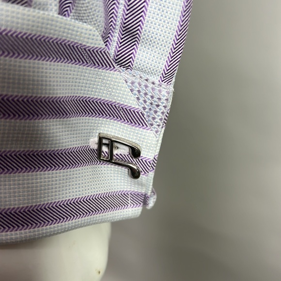 Robert Graham Mens Shirt L Button Up Striped French Cuff. Make an offer! - Picture 3 of 6